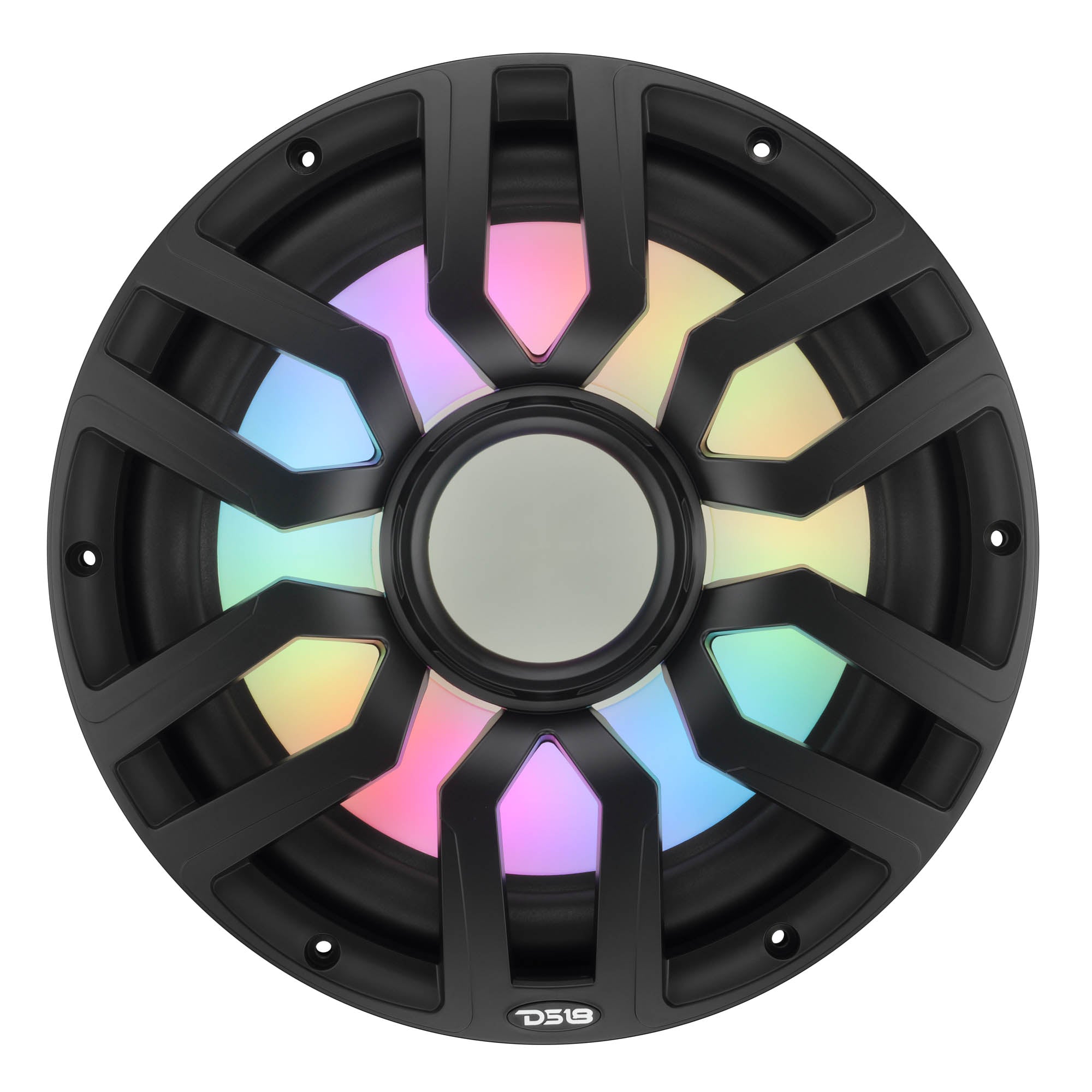 12” Marine Subwoofer with Hybrid Magnet Motor, Removable Grille and Digital LED Lights - 600W RMS 4-Ohm - DS18
