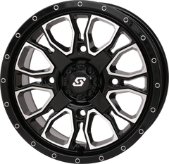 FUSION DD WHEEL 14X7 6+1 4/137 & 4/156 GLOSS BLK/MACH