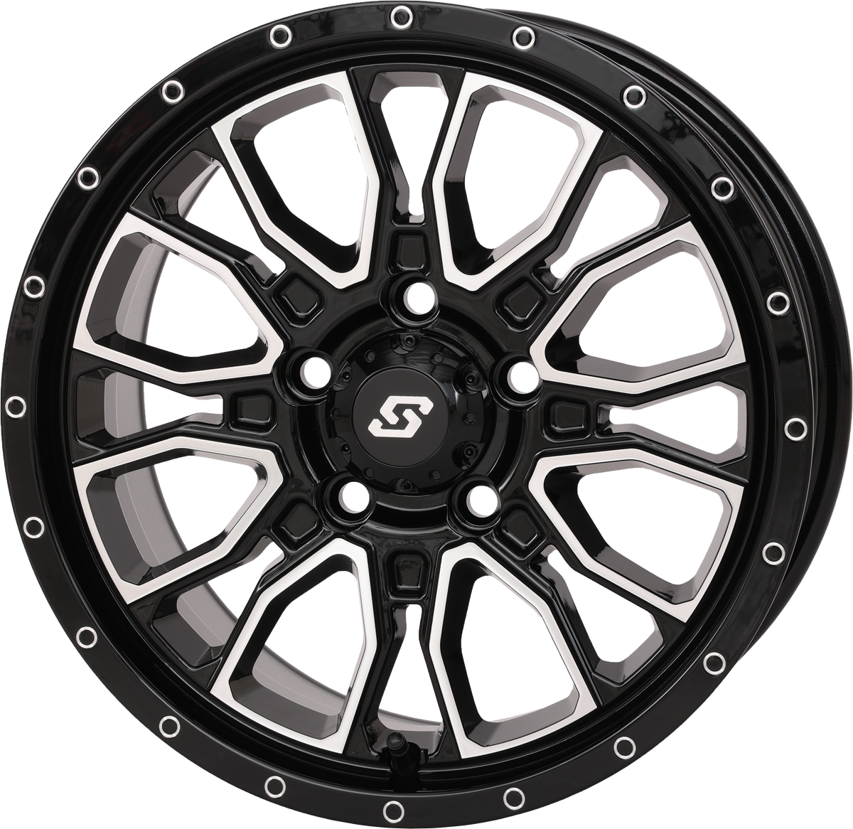 FUSION WHEEL 15X7 5+2 5/4.5 GLOSS BLK/MACHINED