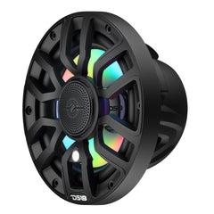 NXL 7.7” 2-Way Coaxial Marine Speaker with Bullet Tweeter, Digital LED Lights & White Deck LED | 175W RMS 4-Ohm - DS18