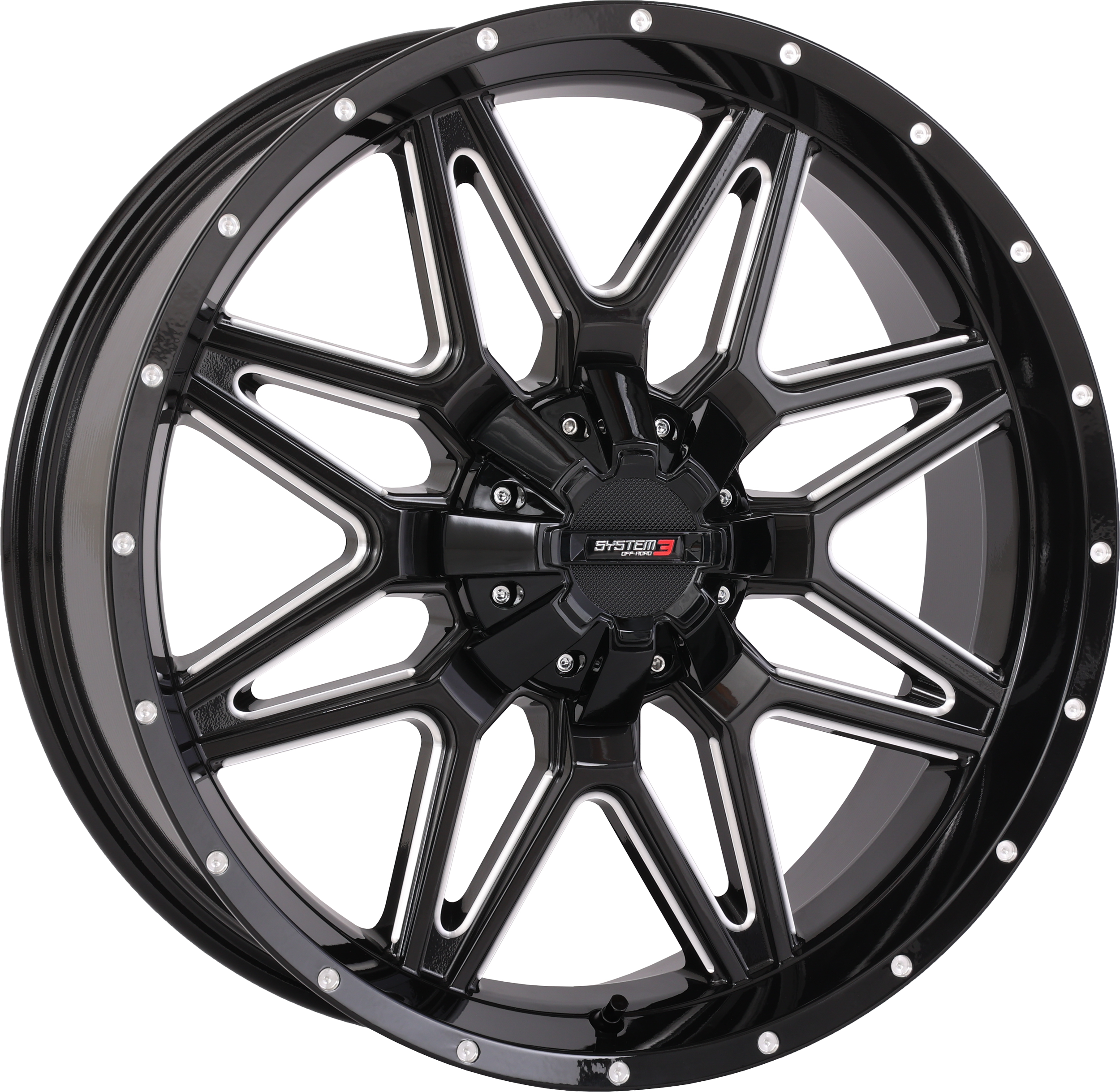 ST7 WHEEL - GLOSS BLACK MILLED