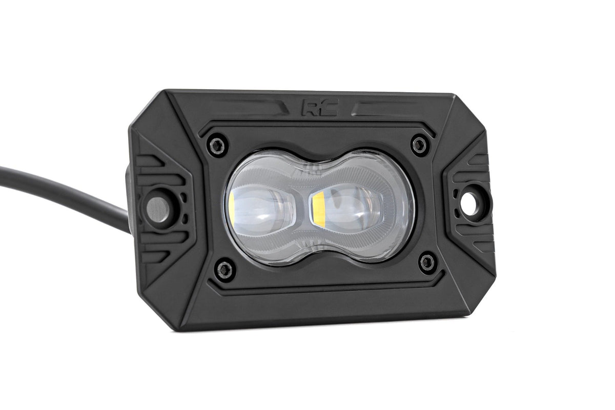 3x1.75 Inch Black Series LED Slim Aux | SAE Fog | Flush Mount | Pair