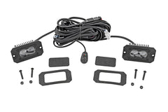 3x1.75 Inch Black Series | Yellow | LED Slim Aux | SAE Fog | Flush Mount | Pair
