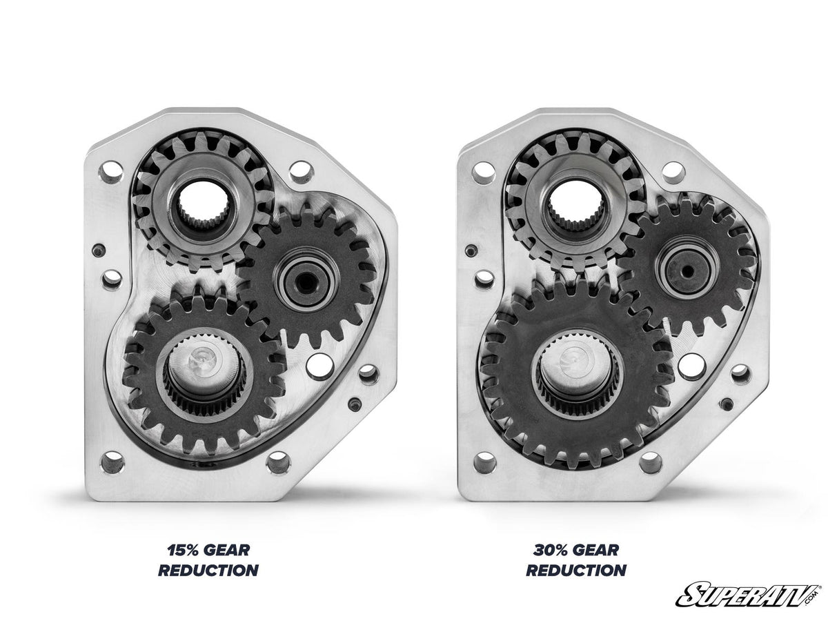 Polaris RZR XP Turbo 4in. Portal Gear Lift - Single Idler - 15% Gear Reduction - Billet Housing