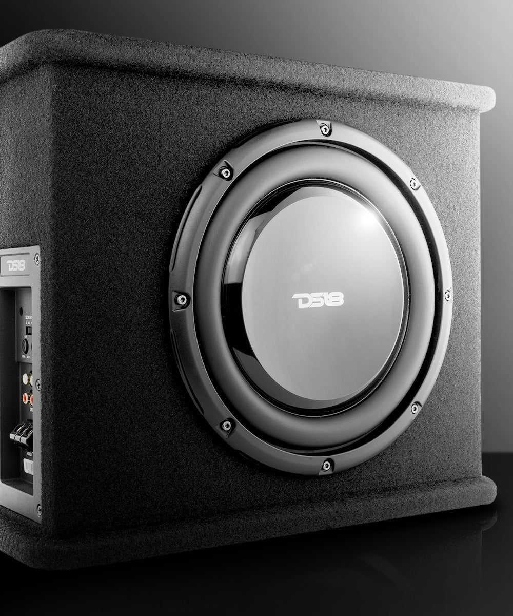 10" Loaded Amplified Shallow Subwoofer Enclosure 350 Watts Rms - DS18
