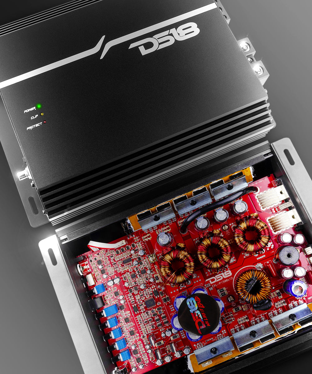 EXL 1-Channel Class D Amplifier 1500 Watts Rms @ 1-Ohm Made In Korea - DS18