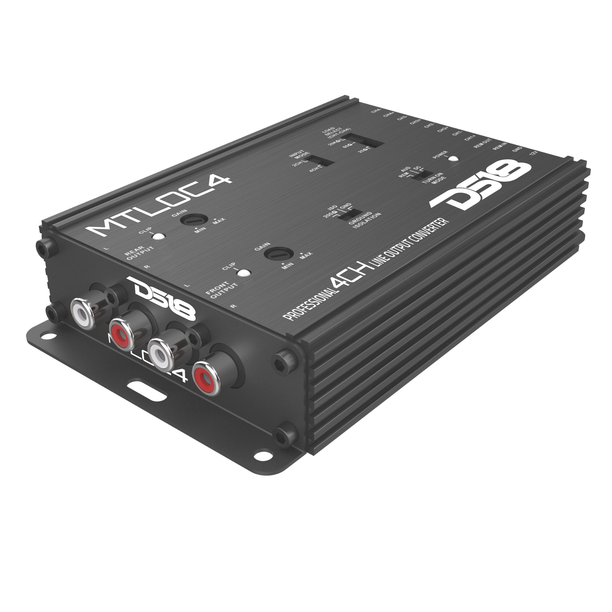 4-Channel High-to-Low Level Line Output Converter with Remote Turn-On - DS18
