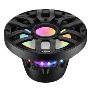 10” Marine Subwoofer with Hybrid Magnet Motor, Removable Grille and Digital LED Lights - 500W RMS 4-Ohm - DS18