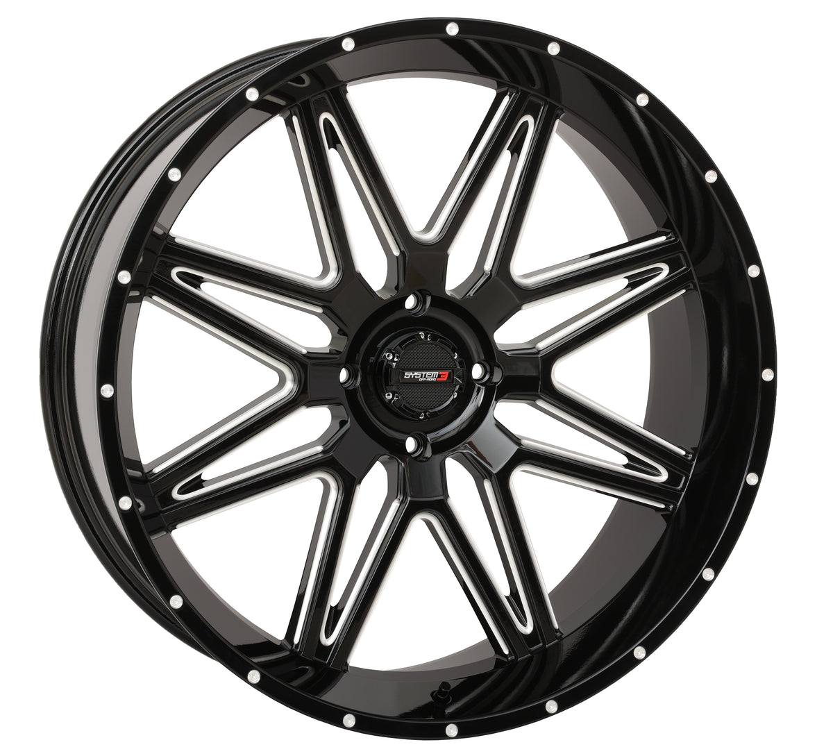 ST7 WHEEL 24X9 5+4 (0MM) 4/156 GLOSS BLACK MILLED