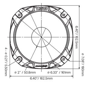 PRO Bolt On 2" 57° 2.6" Depth Aluminum Horn - DS18
