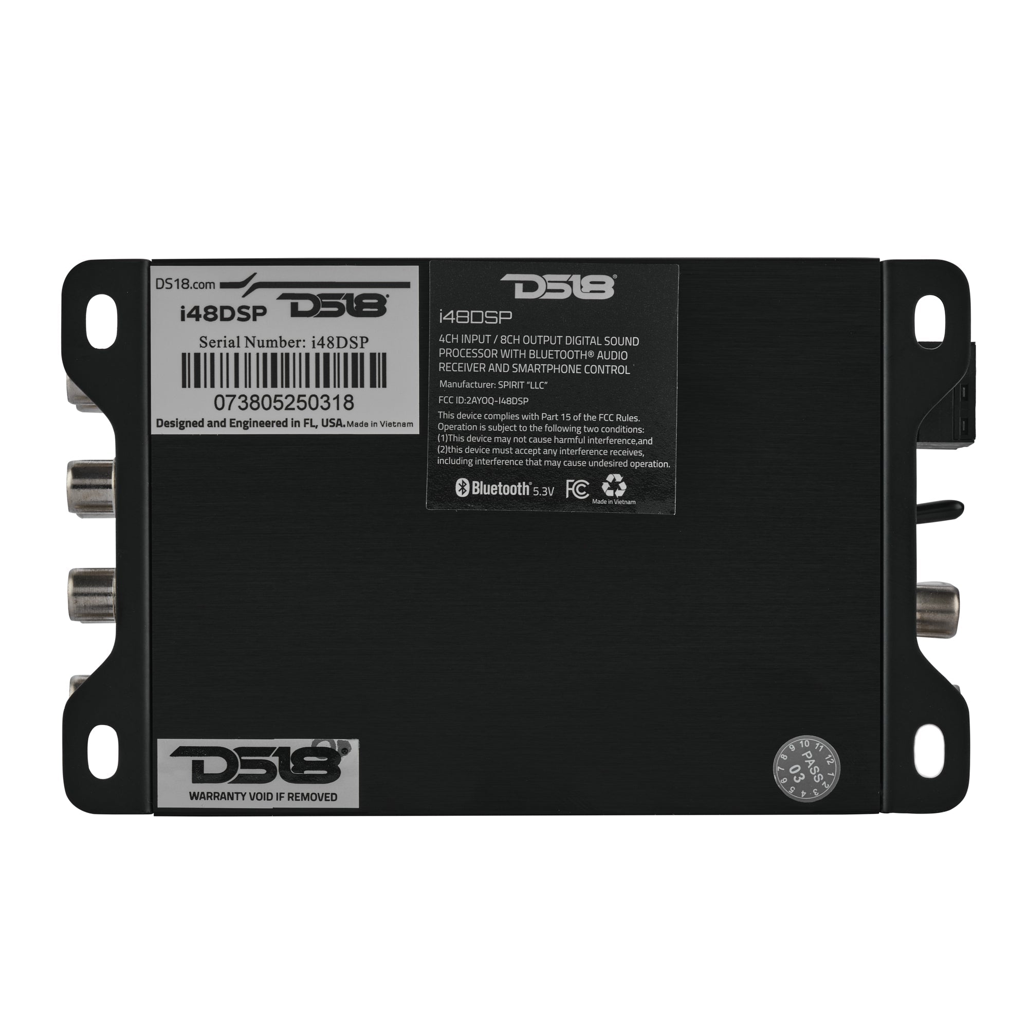 4-Input / 8-Output Digital Sound Processor with Bluetooth and App Control - DS18