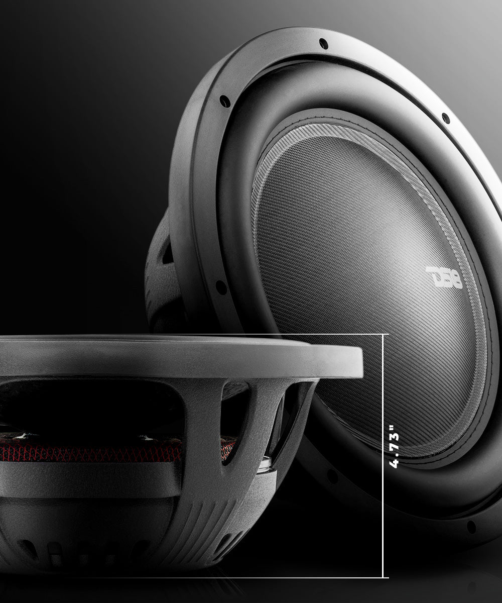 IXS Shallow-Mount 12" Fiber Glass Subwoofer 800 Watts Rms SVC 4-Ohm - DS18