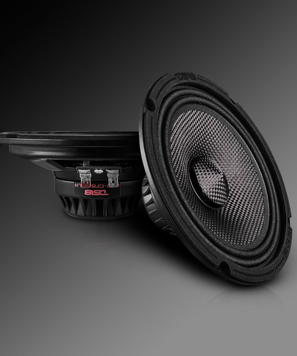 6.5” Slim Motorcycle & Motorsports Loudspeaker With Neodymium Magnet and Water Resistant Carbon Fiber Cone | 2-Ohm 150W RMS