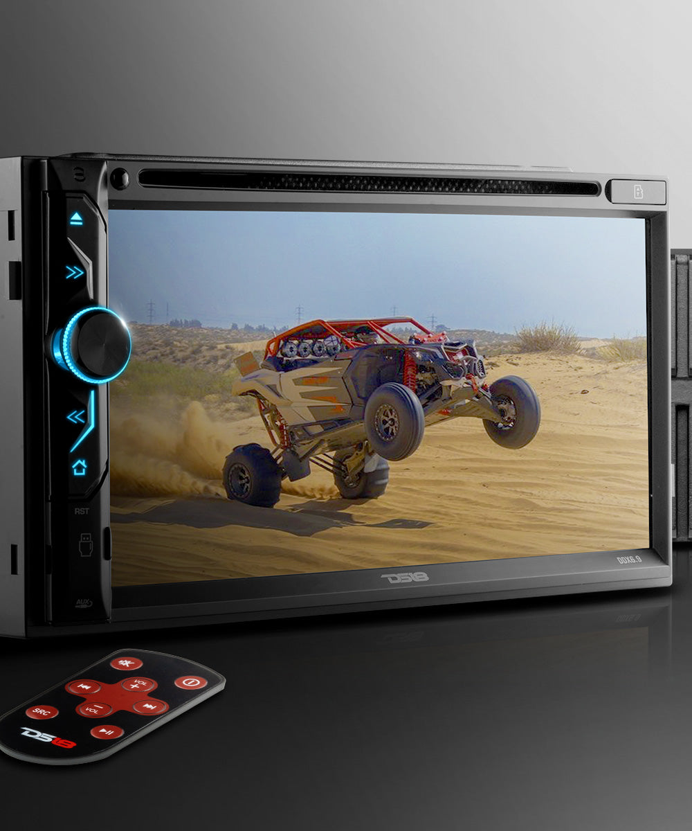 6.9" Touchscreen Double-DIN Headunit with DVD, Bluetooth, USB and Mirror Link - DS18