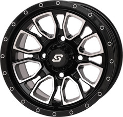 FUSION WHEEL 12X7 5+2 4/110 GLOSS BLK/MACHINED