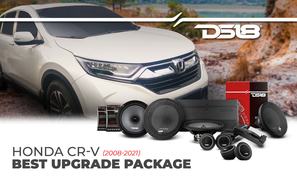 DS18 2008-2021 Honda CR-V Front and Back Doors Speakers Best Upgrade/Replacement Package 1800 Watts - DS18