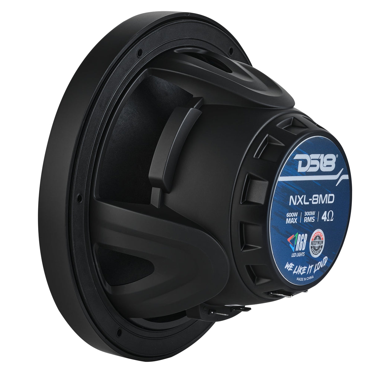 8” Marine 2-Way Hybrid Speaker with RGB LED, Compression Driver and Neodymium Magnet | 350W RMS 4-Ohm - DS18