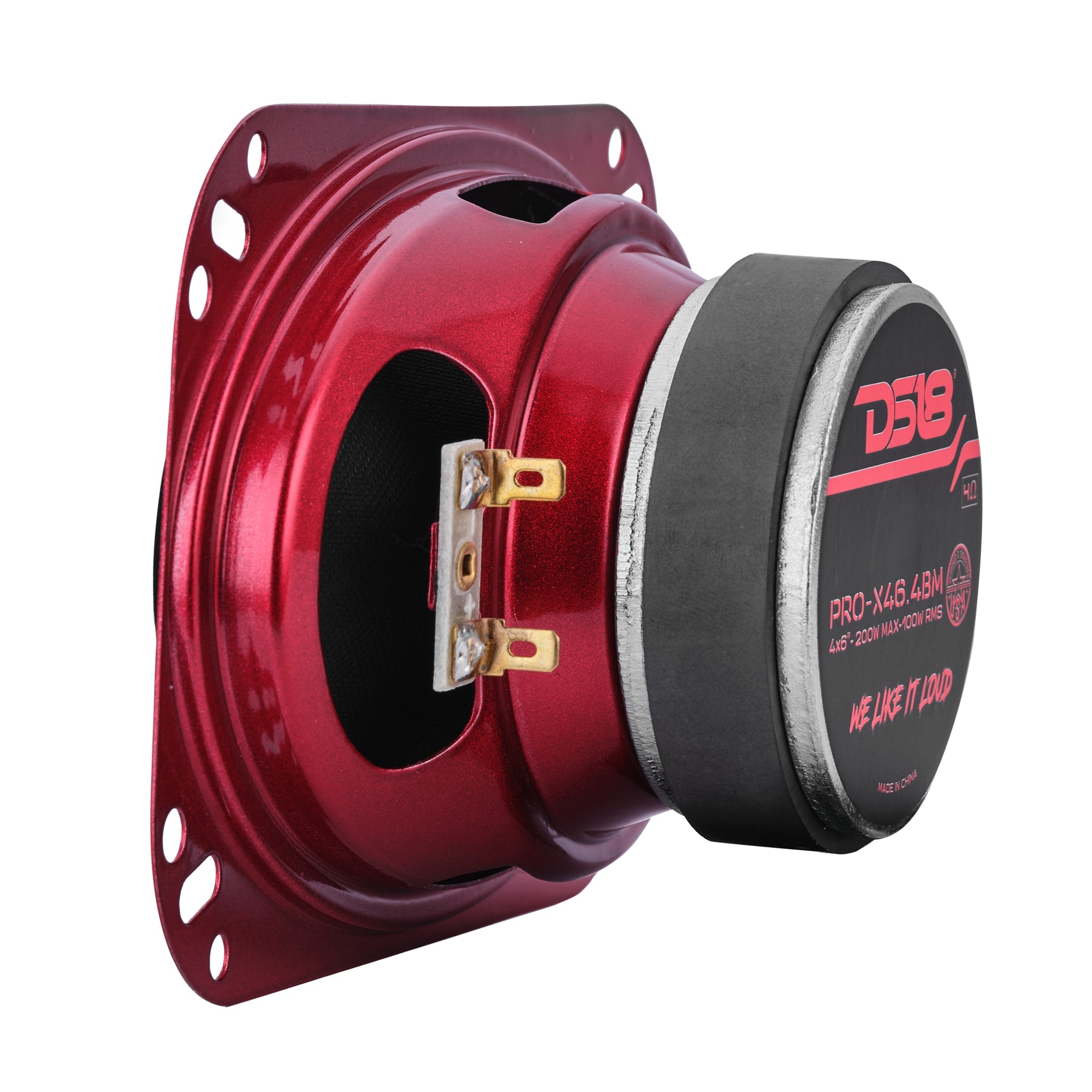 PRO-X 4x6” Mid-Range Loudspeaker with Bullet | 100W RMS 4-Ohm - DS18