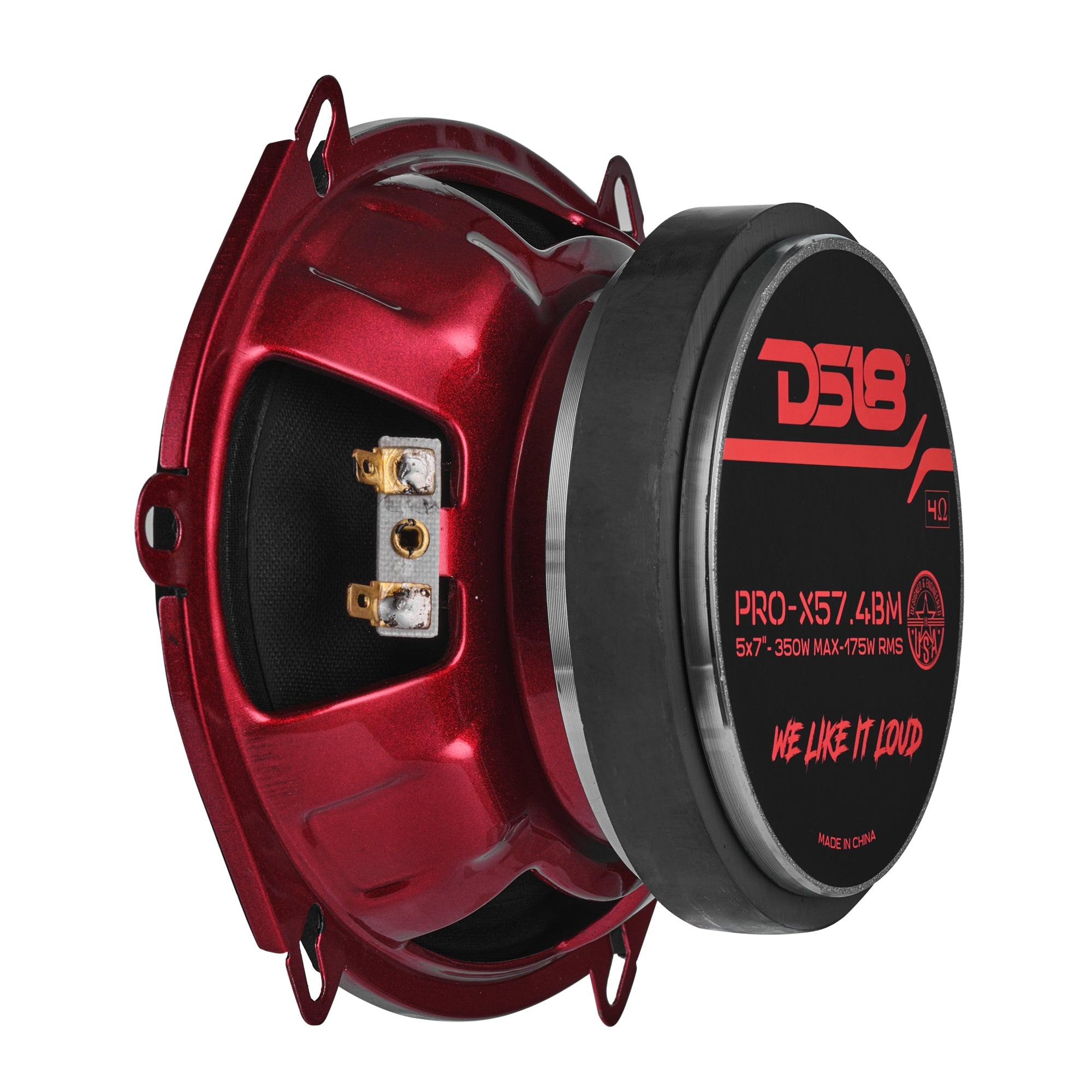 PRO-X 5x7” Mid-Range Loudspeaker with Bullet | 175W RMS 4-Ohm - DS18