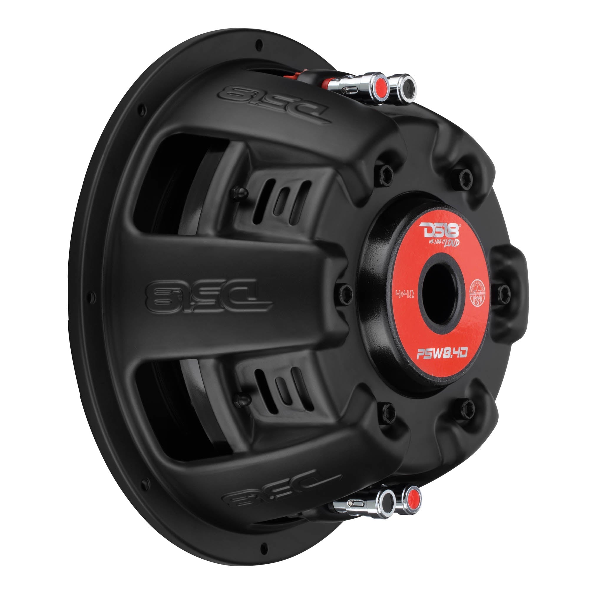 PS Shallow-Mount Water-Resistant 8" Subwoofer | 400W RMS DVC 4-Ohm - DS18