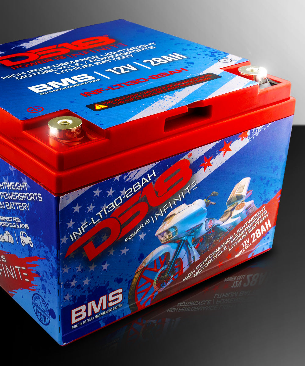 INF-LTI30-28AH INFINITE 28 AH Lithium Battery YTX30 Large Case With BMS - Perfect for Motorcycles - DS18