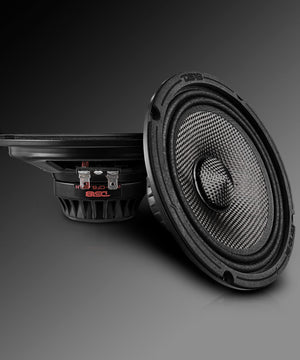6.5” Slim Motorcycle & Motorsports Loudspeaker With Neodymium Magnet and Water Resistant Carbon Fiber Cone | 4-Ohm 150W RMS