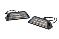 6 Inch LED Angled Light Pods | White/Amber | Pair