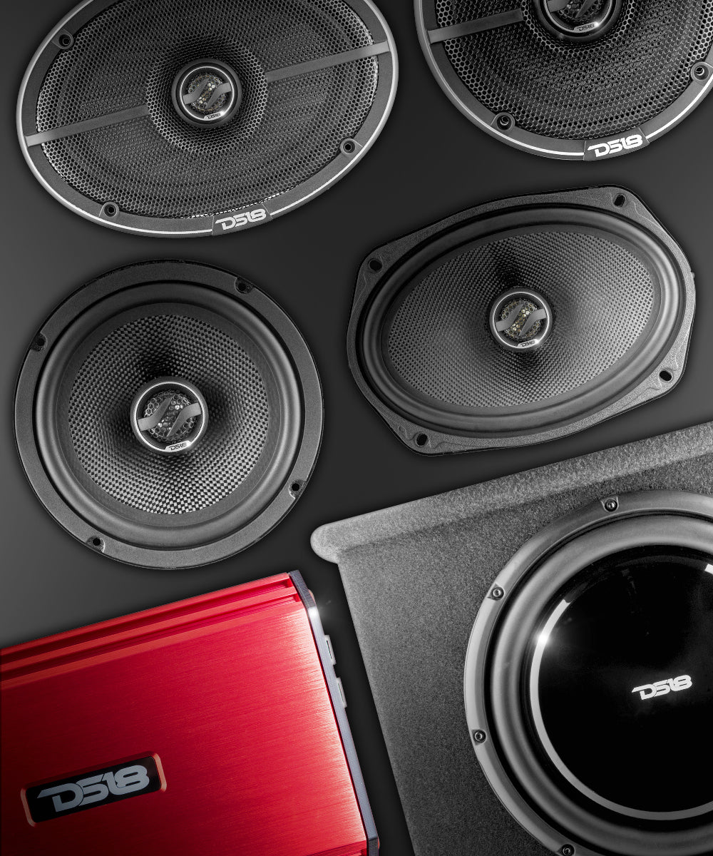 DS18 CARPK-4 ZXi High Volume Complete System 6.5 Package with powered 10 inch subwoofer - DS18
