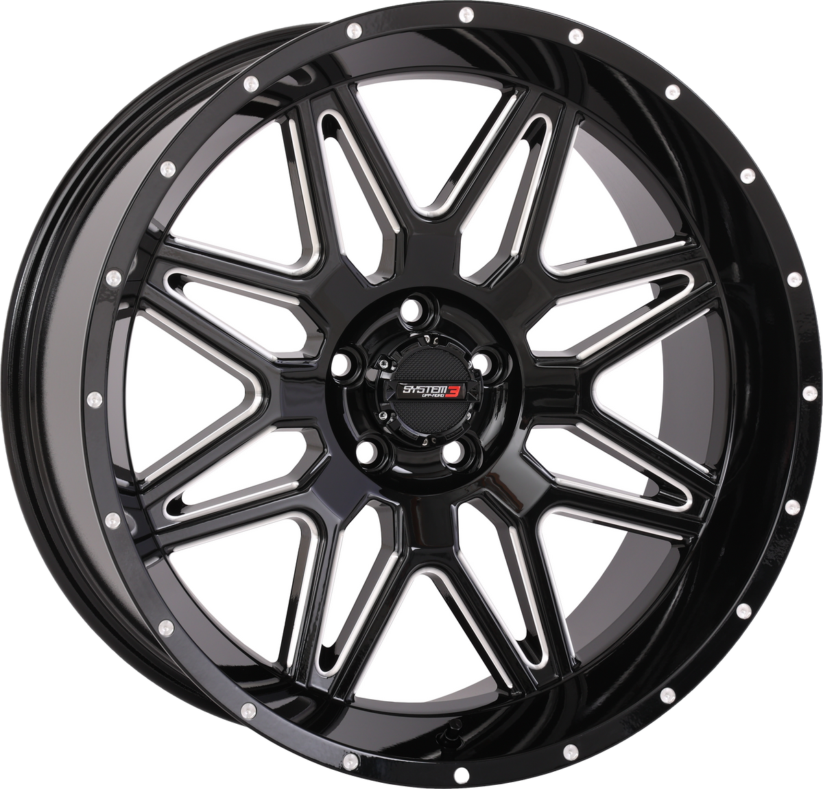 ST7 WHEEL - GLOSS BLACK MILLED