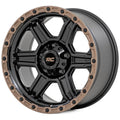 Rough Country 79 Series Wheel | One-Piece | Semi Gloss Black w/Bronze Ring | 18x9 | 6x5.5 |+18mm