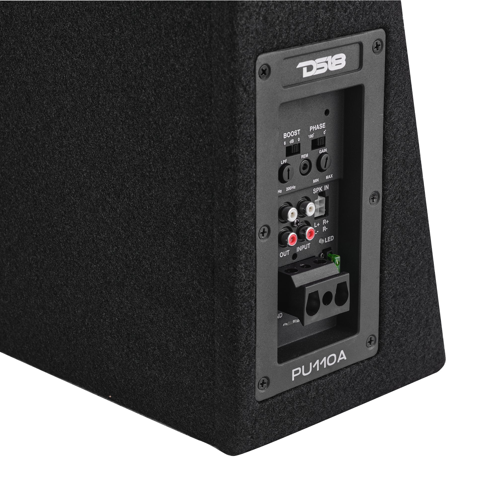 10” Amplified Shallow Subwoofer Enclosure for Pickup Trucks - DS18