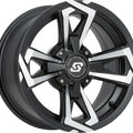 RIOT WHEEL 14X7 4/156 4+3 (+5MM) BLK/MACHINED