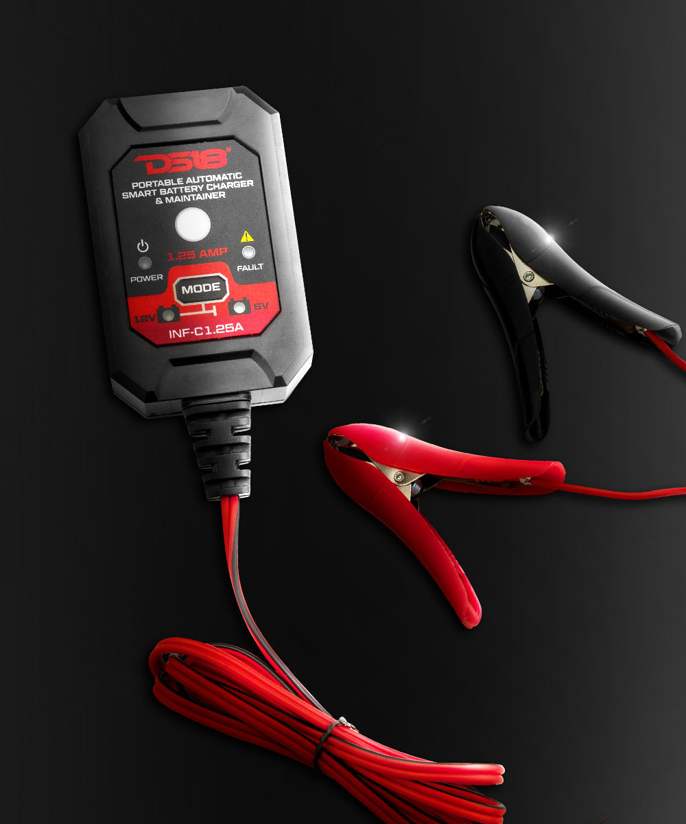 1.25 AMP Automatic Smart Car AGM Battery Charger & Maintainer - DS18