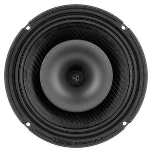 8" Neodymium Coaxial Hybrid Mid-Bass Water resistant Carbon Fiber Cone Loudspeaker with Built-in Driver 400 Watts Rms 8-Ohm