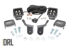 LED Light Kit | Cage Mount | 2" Black Pair | Amber DRL | Honda Pioneer 1000