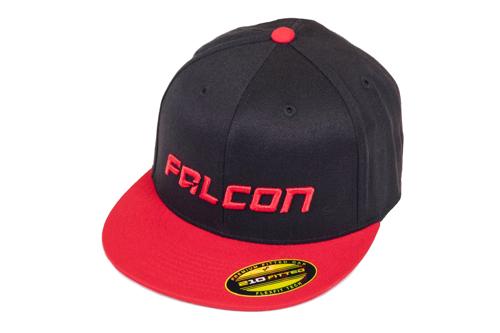 2-TONE FLAT VISOR HAT – BLACK/RED –SM/MD