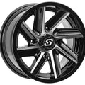 CHOPPER WHEEL 14X7 4/110 5+2 (+10MM) BLK/MACHINED