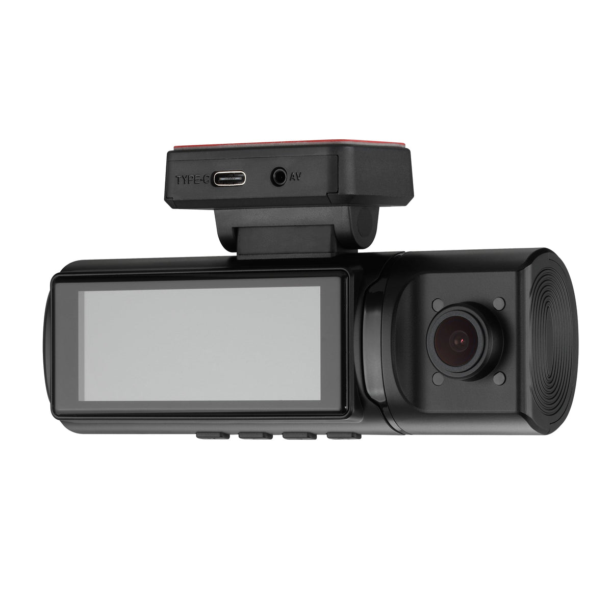 4K Triple Dash Camera with Front, In-Cabin and Rear Cameras, Wi-Fi, GPS and 3.16” IPS Display - DS18