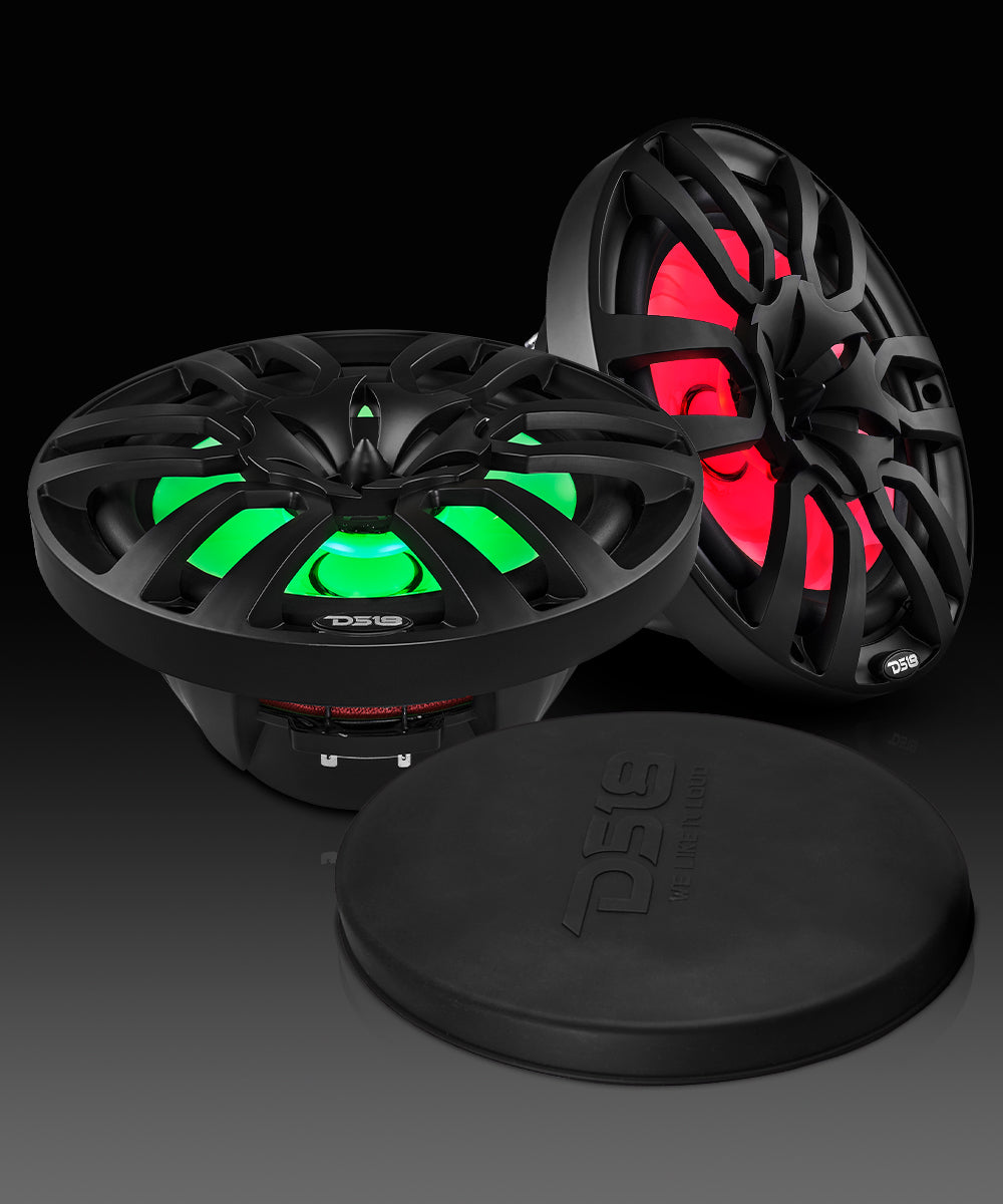 NXL 10" 2-Way Coaxial Marine Speaker with LED RGB Lights | 200W RMS 4-Ohm - DS18