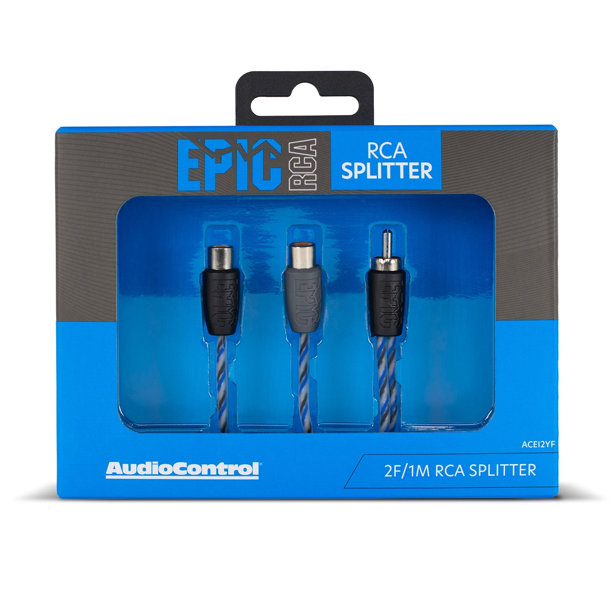 EPIC 1 Male - 2 Female Twistcore Pair RCA Y Splitter