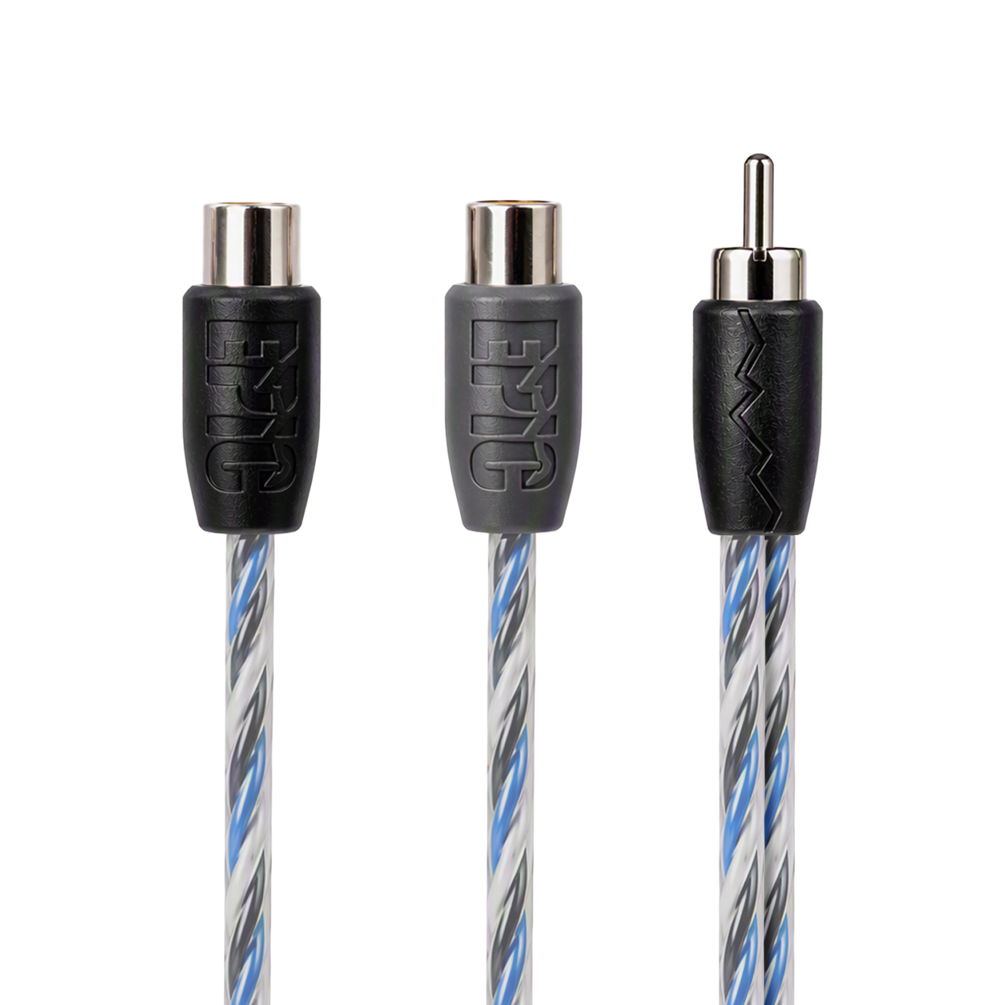 EPIC 1 Male - 2 Female Twistcore Pair RCA Y Splitter
