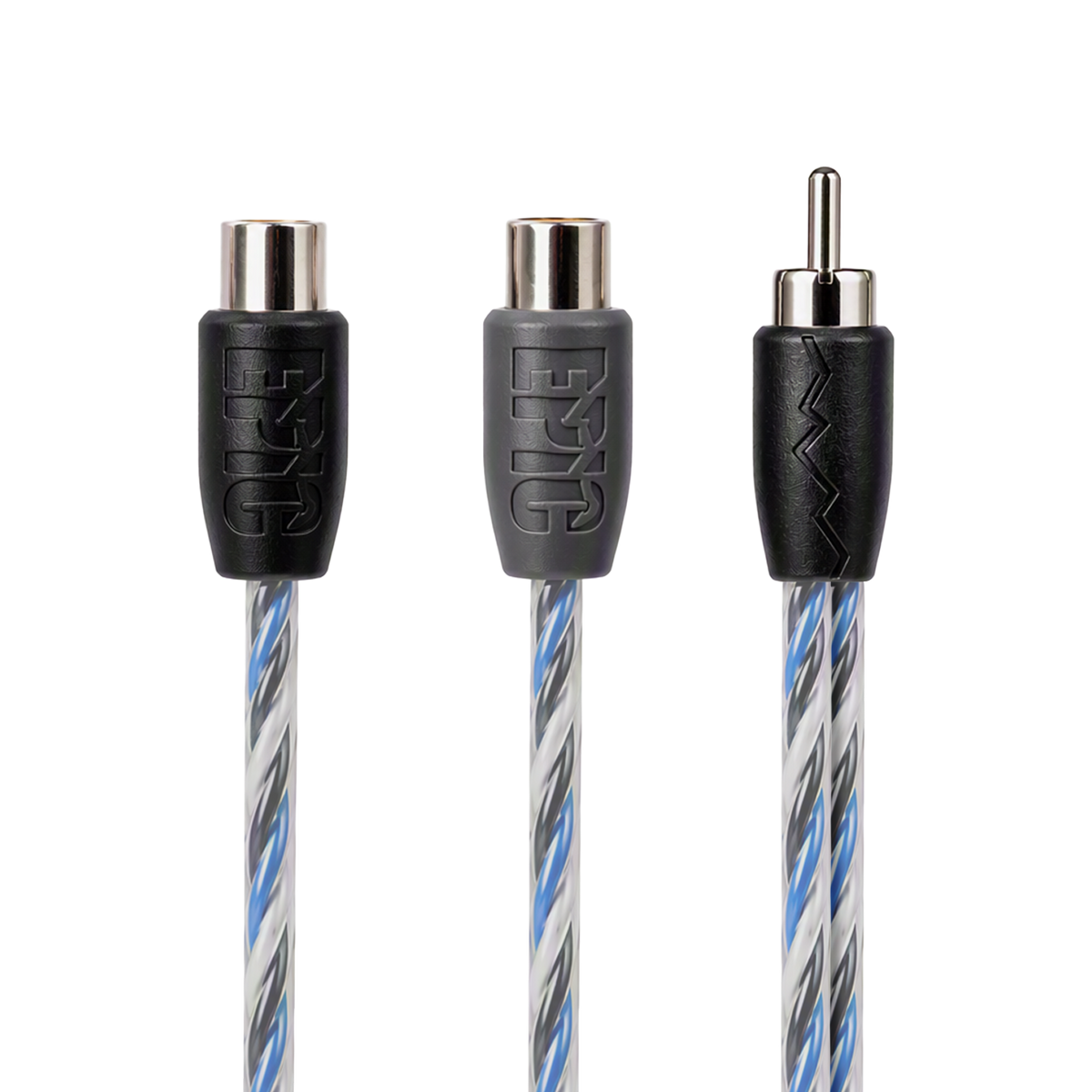 EPIC 1 Male - 2 Female Twistcore Pair RCA Y Splitter