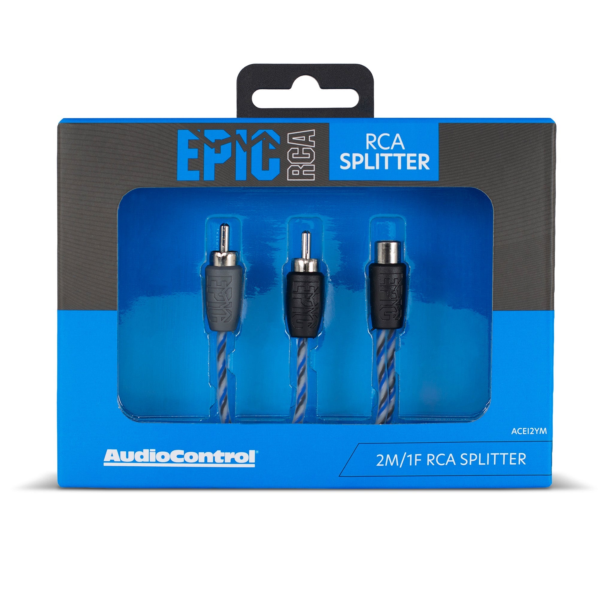 EPIC 2 Male - 1 Female Twistcore Pair RCA Y Splitter