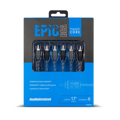 EPIC 6-Channel Twistcore Pair RCA Interconnect (12ft - 17ft)