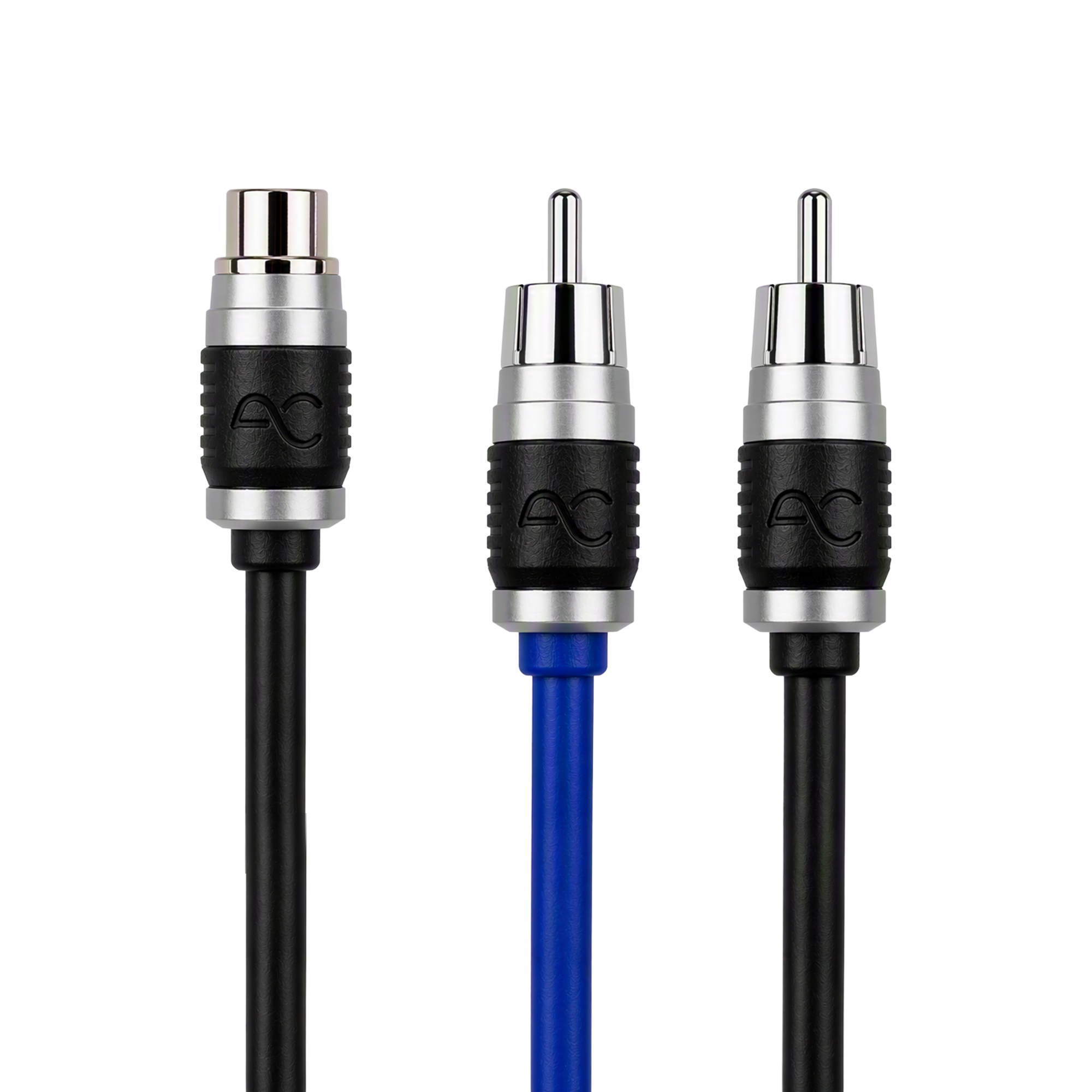 AC Studio 2 Male - 1 Female Double-Shielded Directional Twisted Pair RCA Y Splitter