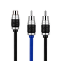 AC Studio 2 Male - 1 Female Double-Shielded Directional Twisted Pair RCA Y Splitter