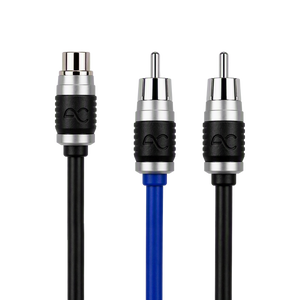 AC Studio 2 Male - 1 Female Double-Shielded Directional Twisted Pair RCA Y Splitter