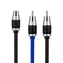 AC Studio 2 Male - 1 Female Double-Shielded Directional Twisted Pair RCA Y Splitter