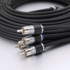 AC Studio 4-Channel Double-Shielded Directional Twisted Pair RCA Interconnect (12ft - 20ft)