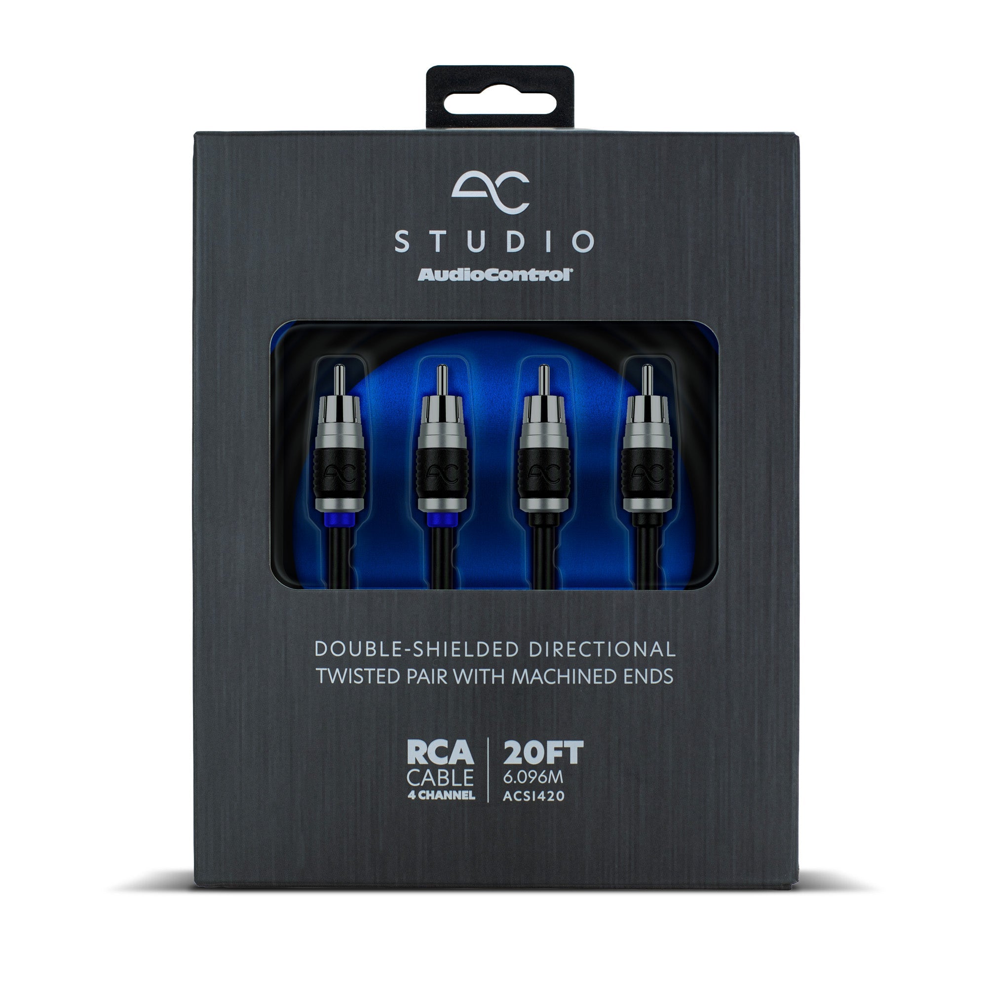 AC Studio 4-Channel Double-Shielded Directional Twisted Pair RCA Interconnect (12ft - 20ft)